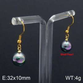 SS Shell Pearl Earrings