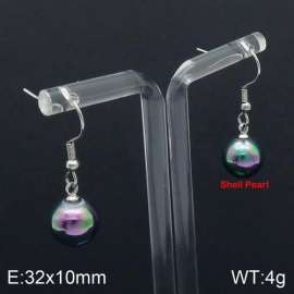 SS Shell Pearl Earrings