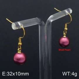 SS Shell Pearl Earrings