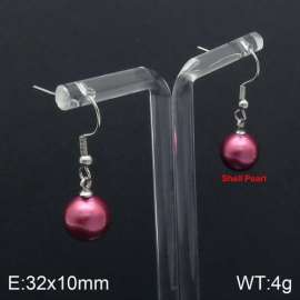 SS Shell Pearl Earrings