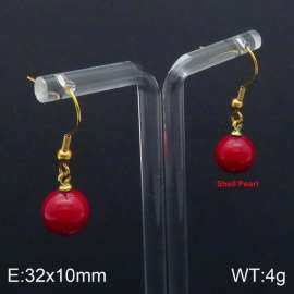 SS Shell Pearl Earrings