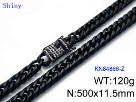 Stainless Steel Black-plating Necklace