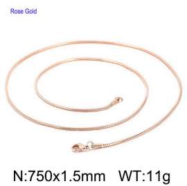 SS Rose Gold-Plating Necklace