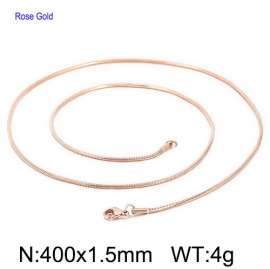 SS Rose Gold-Plating Necklace