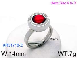 Stainless Steel Stone&Crystal Ring