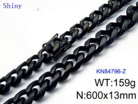 Stainless Steel Black-plating Necklace