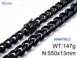 Stainless Steel Black-plating Necklace