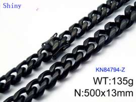 Stainless Steel Black-plating Necklace