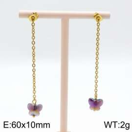 Stainless Steel Stone&Crystal Earring