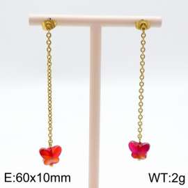 Stainless Steel Stone&Crystal Earring