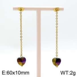 Stainless Steel Stone&Crystal Earring