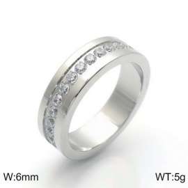 Stainless Steel Stone&Crystal Ring