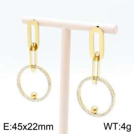 Stainless Steel Stone&Crystal Earring