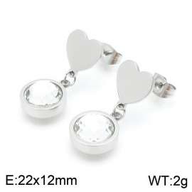 Stainless Steel Stone&Crystal Earring