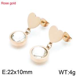 Stainless Steel Stone&Crystal Earring