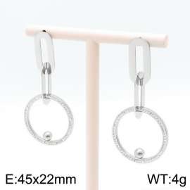 Stainless Steel Stone&Crystal Earring