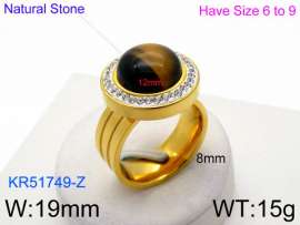 Stainless Steel Stone&Crystal Ring