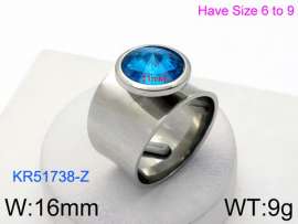 Stainless Steel Stone&Crystal Ring