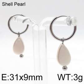 SS Shell Pearl Earrings