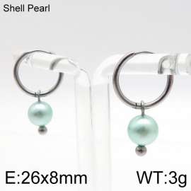 SS Shell Pearl Earrings