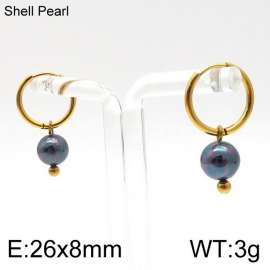 SS Shell Pearl Earrings