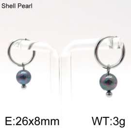 SS Shell Pearl Earrings