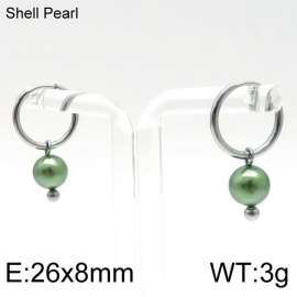 SS Shell Pearl Earrings