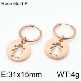 SS Rose Gold-Plating Earring