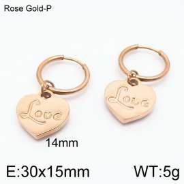 SS Rose Gold-Plating Earring