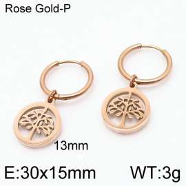 SS Rose Gold-Plating Earring