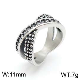 Stainless Steel Stone&Crystal Ring