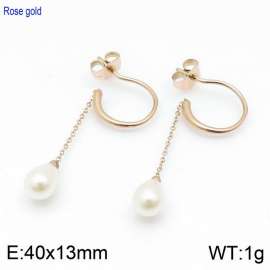 SS Rose Gold-Plating Earring