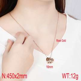 SS Rose Gold-Plating Necklace