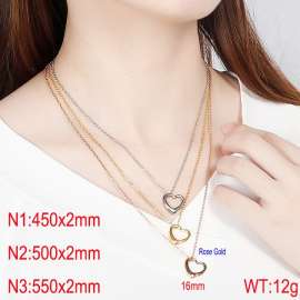 SS Rose Gold-Plating Necklace