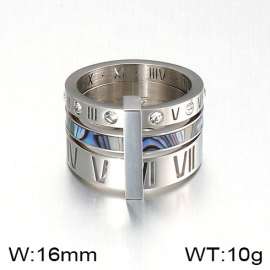 Stainless Steel Stone&Crystal Ring