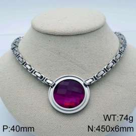 Stainless Steel Stone Necklace
