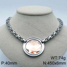 Stainless Steel Stone Necklace