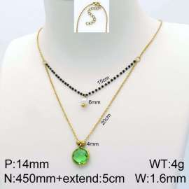 Stainless Steel Stone Necklace