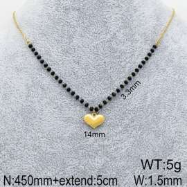 Stainless Steel Stone & Crystal Necklace