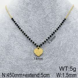Stainless Steel Stone & Crystal Necklace