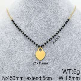 Stainless Steel Stone & Crystal Necklace