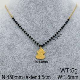 Stainless Steel Stone & Crystal Necklace