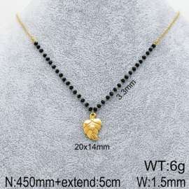 Stainless Steel Stone & Crystal Necklace