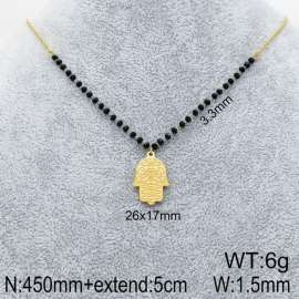 Stainless Steel Stone & Crystal Necklace