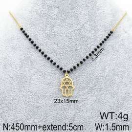 Stainless Steel Stone & Crystal Necklace