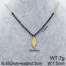 Stainless Steel Stone & Crystal Necklace