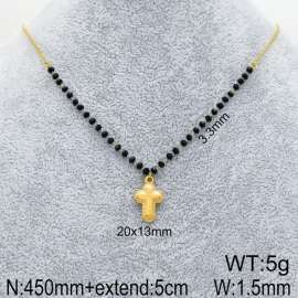 Stainless Steel Stone & Crystal Necklace