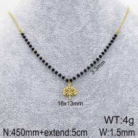 Stainless Steel Stone & Crystal Necklace