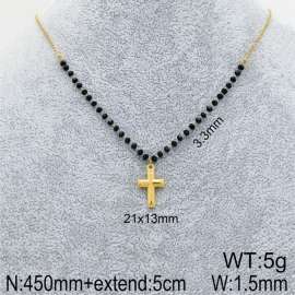 Stainless Steel Stone & Crystal Necklace
