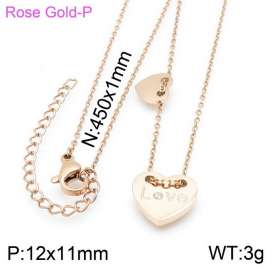 SS Rose Gold-Plating Necklace